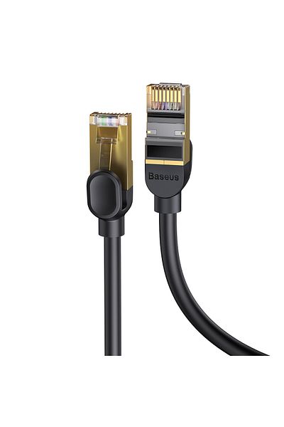 Baseus Szybki kabel sieciowy Patchcord RJ45 CAT 7 10Gbps 1m - czarny
