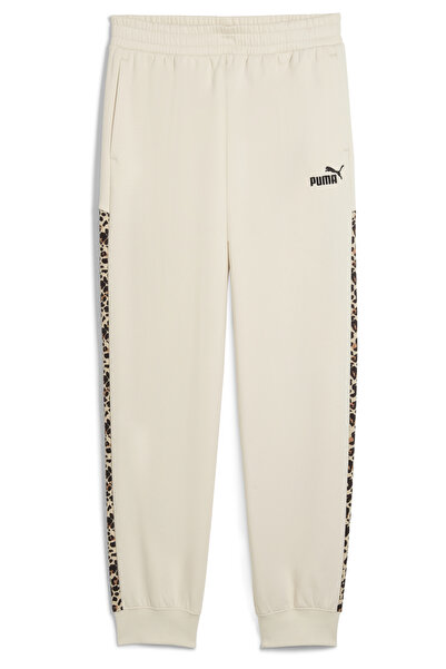 Puma Pantaloni de trening Essentials Comfort cu talie înaltă și imprimeu animal pentru femei