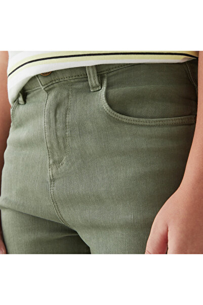 Juniors Boys' Denim Shorts with Button Closure