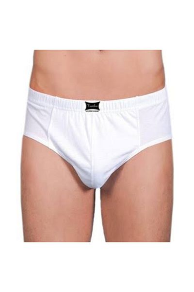 By Tutku Men's Slip - Number 6 / Size XXL - White - Pack of 2
