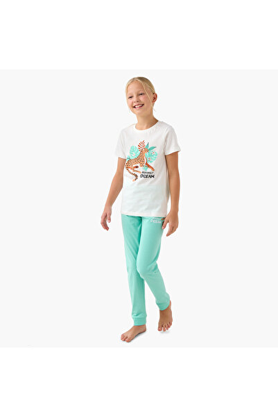 Juniors طقم تي شيرت وبيجامة مطبوع