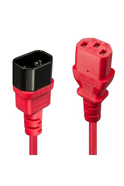 Inna marka Lindy 2m C14 do C13 Kabel Zasilający, bez ołowiu, czerwony, 30478