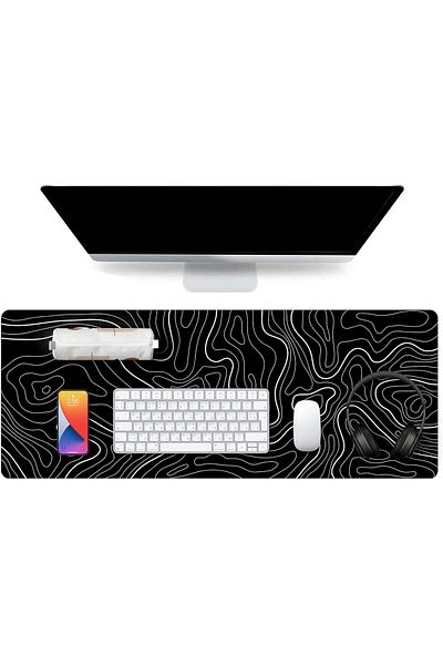 Yelajoy Mouse Pad,High Density High Sensitivity,Strongly Adhering Rubber Non-Slip Base,30x80cm,Black