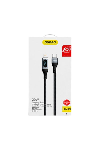 DUDAO Kabel przewód do iPhone do szybkiego ładowania USB-C - Lightning PD 20W 1m czarny