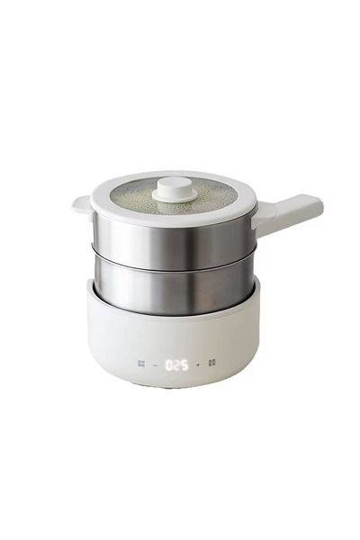 Tradeo Electric Hot Pot with Detachable Stainless Steel Inner Pot, Multi-Function Mini Portable Cooker