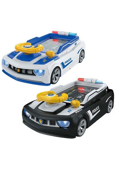 Unspecified Adventure Police Car Simulation Model - Portable Electronic Gaming Console for Kids with Music and I