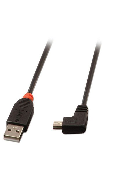 Inna marka Cablu Lindy USB 2.0 A la Mini-B 90° 1M, 31971