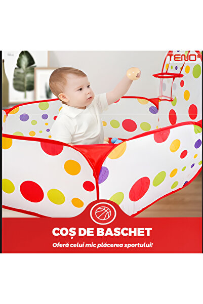 TENOR Teno® 3-in-1 Children's Playground, tent, tunnel, playground with basketball hoop, 330 x 120 x 95 cm