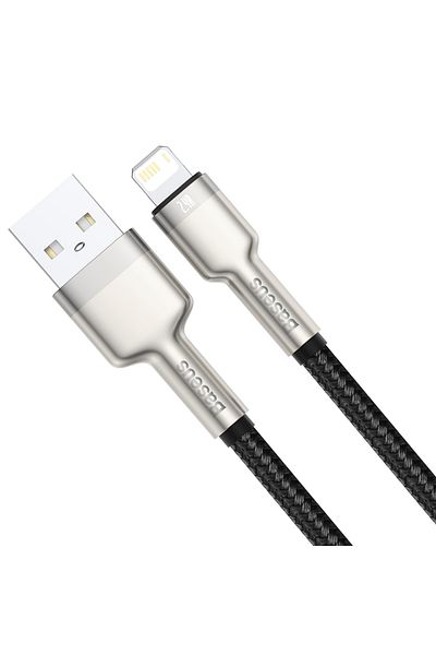 Baseus Kabel przewód Cafule Series Metal Data USB-A - iPhone Lightning 2.4A 1m - czarny