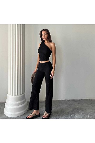IŞILDA FASHION Women's One Shoulder Wrap Suit