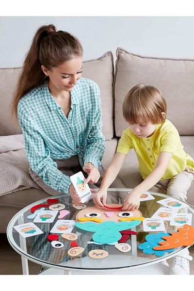 Pufino Feelings Teaching Face Changing Felt Toy Montessori Education Set