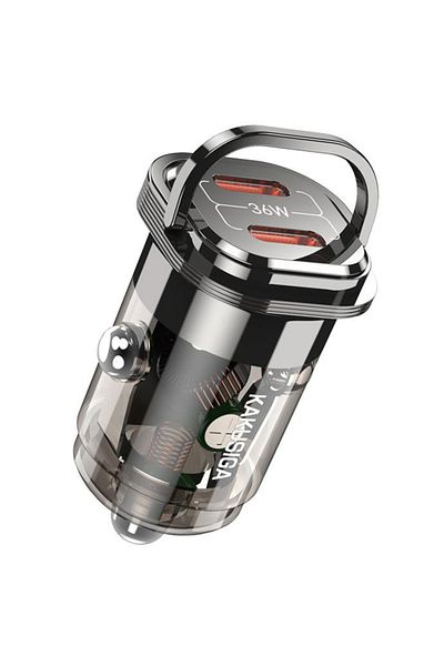 REDz Accessories Adaptor auto KSC-1194, 2 x Tip-C, încărcare rapidă 36W, negru