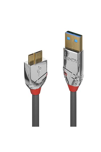 Inna marka Cablu Lindy USB 3.2 Tip A la Micro-B 3m 5Gbps Cromo Line 2Q005AV, 36659
