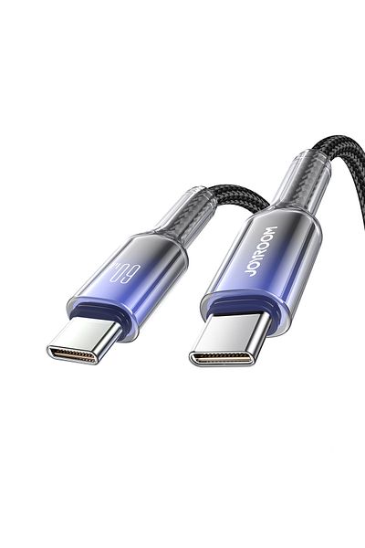 Joyroom Cablu USB-C Crystal-Clear Series 60W - USB-C 1,2 m - Negru