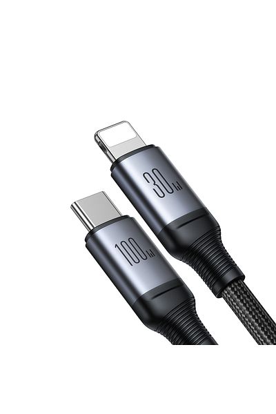 Joyroom Cablu USB-C 2 în 1 Speedy Series - USB-C / iPhone Lightning 100W 1,5 m Negru