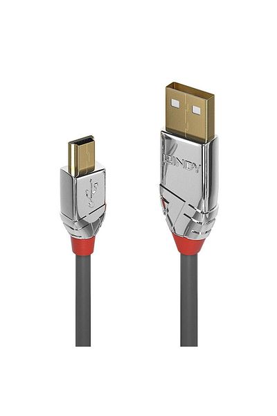 Inna marka Cablu USB 2.0 Tip A la Mini-B, 0.5m, Cromo Line, Lindy SU440A, 36630