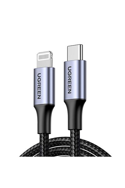 Ugreen Cablu iPhone Lightning - USB-C 2.0 MFi 1m - Gri