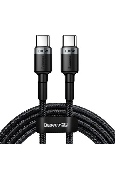 Baseus Cafule nylonowy kabel przewód USB-C Power Delivery 2.0 100W 20V 5A 2m szary