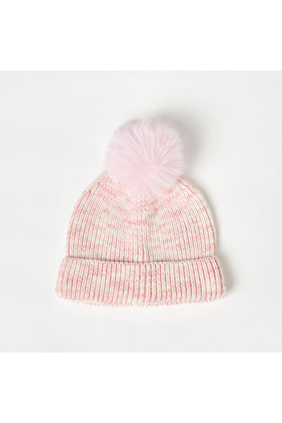 Juniors Textured Beanie Cap and Gloves Set