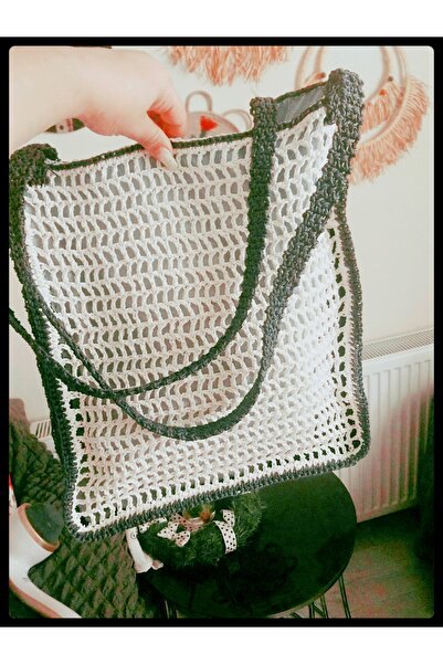 Handmade geantă de plajă geantă de umăr colorată de dimensiune mare, din mate...