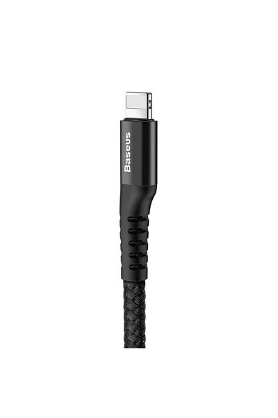 Baseus Kabel przewód do Iphone sprężynowy USB - Lightning Fish Eye 1m czarny
