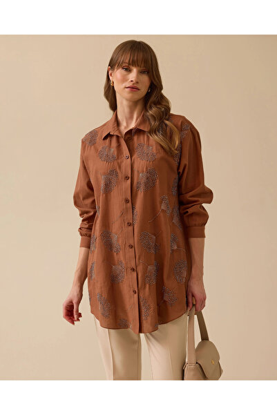 SCL Payet İşlemeli Uzun Kollu Gömlek