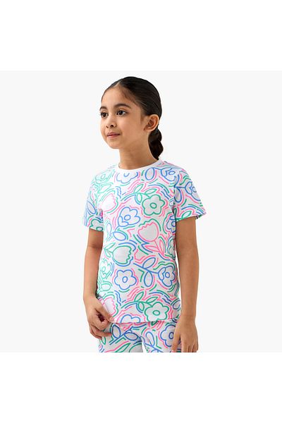 Juniors Printed T-shirt and Pyjama Set