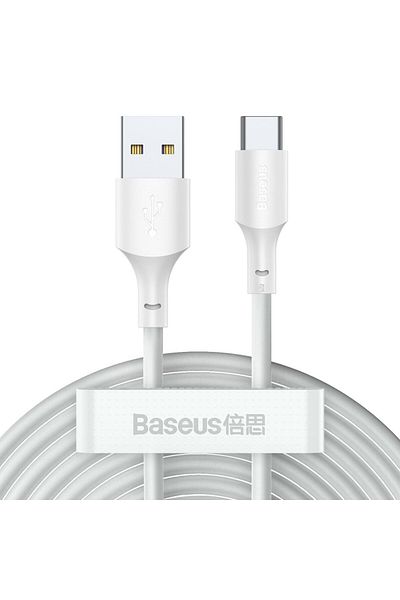 Baseus 2x kabel USB USB-C szybkie ładowanie Power Delivery Quick Charge 40 W 5 A 1.5 m biały