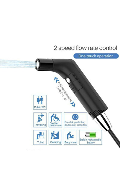 Tradeo Portable BiPdet,For Travel Shattaf | Portable Shattaf Rechargeable, Travel Camping Bidet.