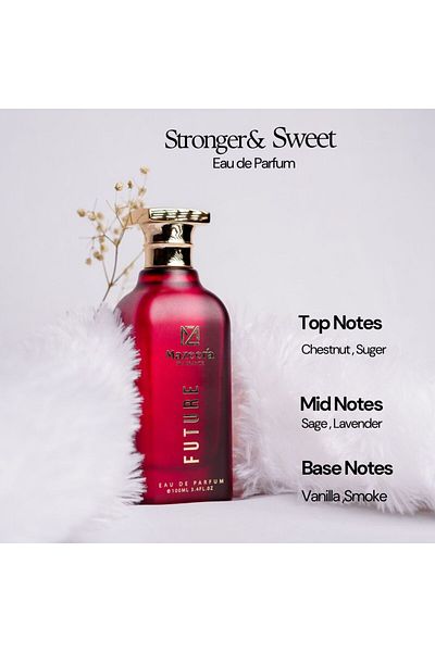 Mazeeŕa 𝑭𝒖𝒕𝒖𝒓𝒆 | Unisex Strong & Sweet Eau de Parfum | 100ml (3.4 FL.OZ) | 12+ Hours Longevity