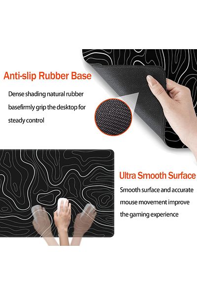 Lumely Mouse Pad,High Density High Sensitivity,Strongly Adhering Rubber Non-Slip Base,30x80cm,Black
