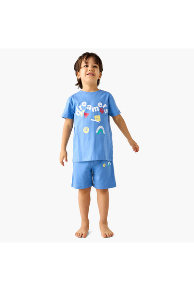 Juniors Graphic Print T-shirt and Pyjama Set