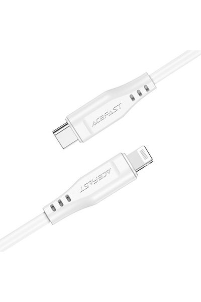 Acefast Cablu pentru iPhone MFI USB-C - Lightning 30W 3A 1.2m alb