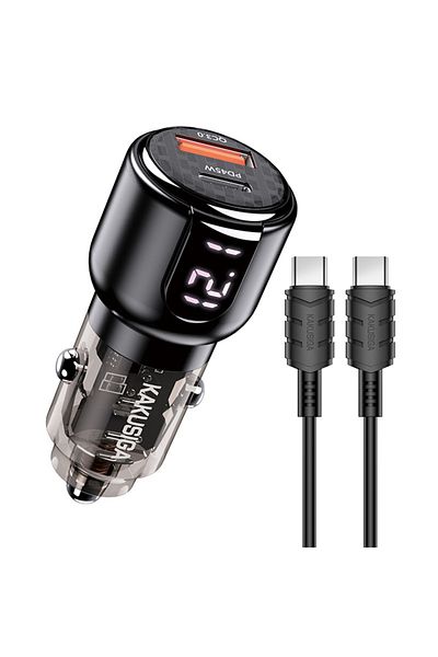 REDz Accessories Set încărcător auto KSC-1174 cu cablu Type-C, încărcare rapidă 75W, negru