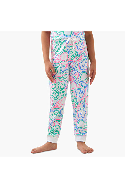 Juniors Printed T-shirt and Pyjama Set