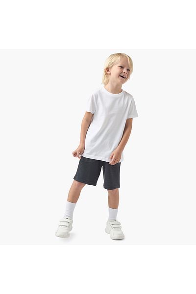 Juniors Solid Shorts with Drawstring Closure and Pockets