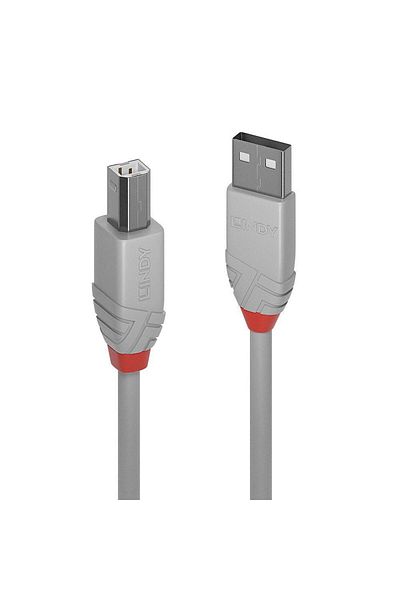 Inna marka Cablu USB 2.0 Tip A-B, Lindy Anthra Line, Gri, 2m, 36683