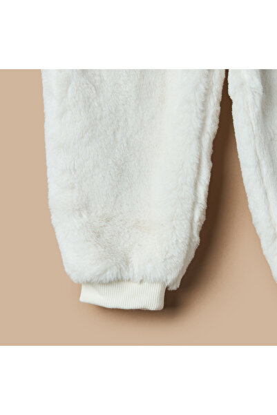 giggles Faux Fur Textured Joggers with Elasticated Waistband
