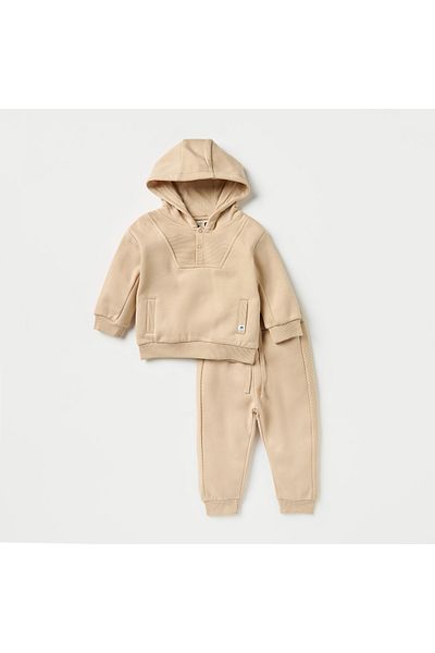 Juniors Solid Long Sleeve Hoodie and Joggers Set