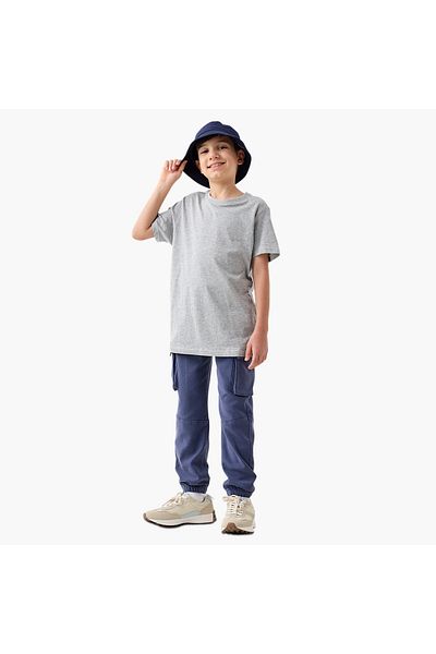 Juniors Solid Joggers with Pockets and Elasticated Waistband
