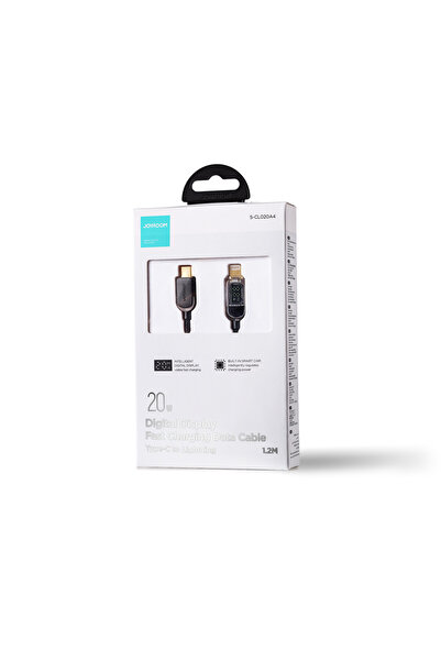 Joyroom Kabel przewód do iPhone USB-C - Lightning z wyświetlaczem 20W 1.2 m czarny