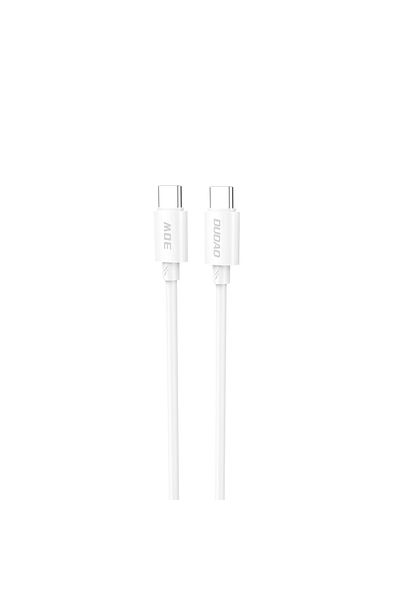 DUDAO Cablu L4C USB-C - USB-C 30W 480Mb/s 2m - Alb