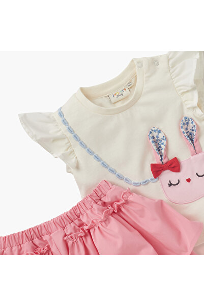 Juniors Bag Applique T-shirt and Shorts Set