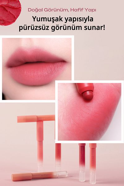 PERIPERA Lightweight Pen Lipstick Slip on My Lip with One Touch Smooth Application (M04 Thanks a Lot)