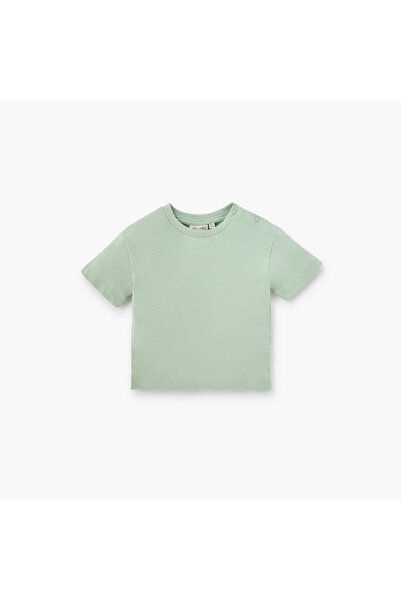 Juniors Solid T-shirt and Dungaree Set