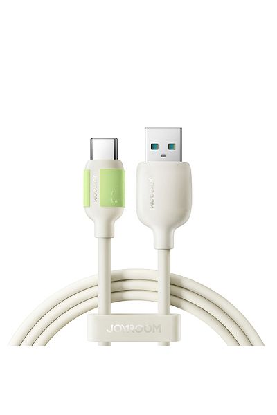 Joyroom Cablu USB-A - USB-C cu mufă fluorescentă 3A 2m - bej