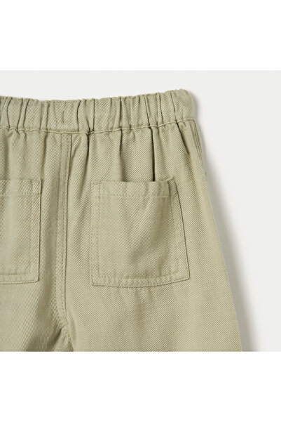 giggles Solid Pants with Drawstring Closure and Pockets