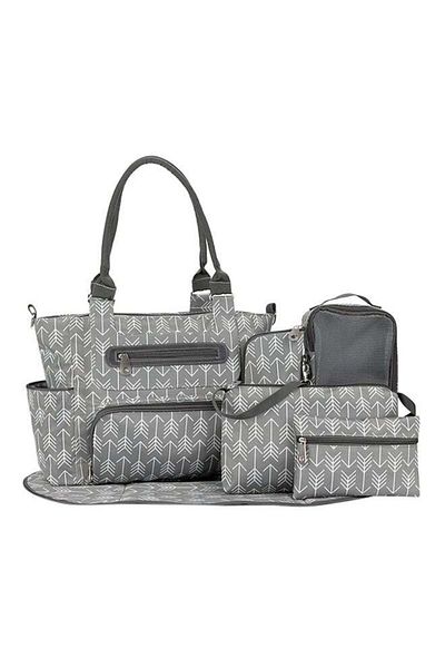 fun zone Little Story Diaper Bag Set Of 6 With Stroller Hooks And Nappy Changing Mat, Nappy Baby Bag, Travel