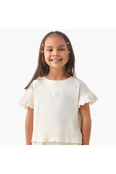 Juniors Ribbed T-shirt and Shorts Set