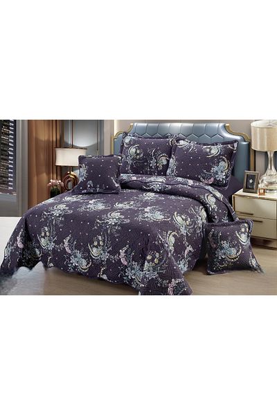 CHIRASO Set Cuvertură Bumbac Finet, Cuvertură 230x250cm, 2 Fețe Pernă 60x80cm, 2 Fețe Pernă 55x55cm